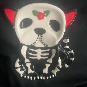 Skeleton Dog 💀🌺Día de Los Muertos💀Ceramic Plate
